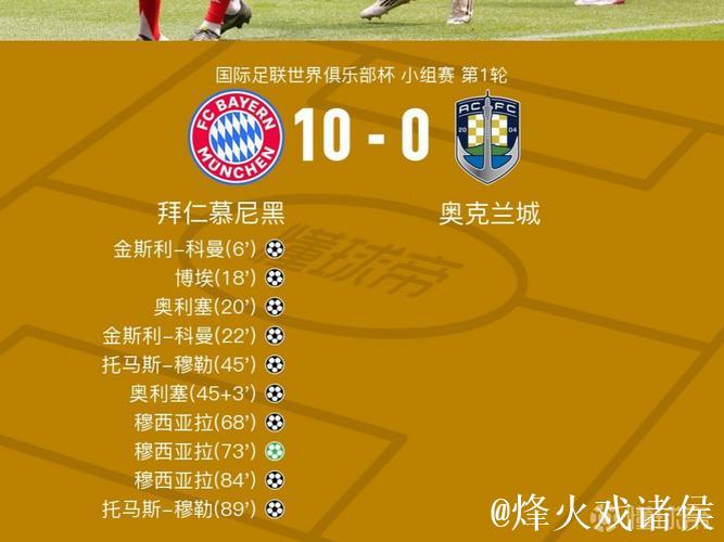 拜仁12场不败稳居榜首，曼城绝杀弱旅